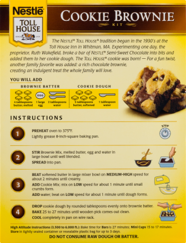 Nestle Toll House Cookie-Brownie Delight Mix Perspective: back