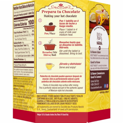 Nestle® Abuelita Mexican Hot Chocolate Tablets Perspective: back