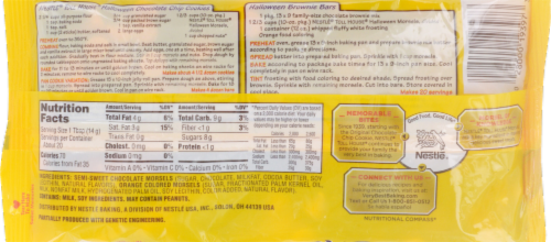 Nestle Toll House Halloween Semi-Sweet Chocolate and Orange Colored Morsels Perspective: back