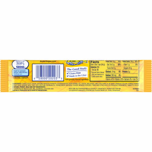 Butterfinger Candy Bar Perspective: back