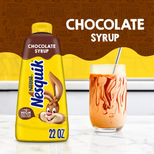 Nesquik Chocolate Syrup for Milk or Ice Cream Perspective: back