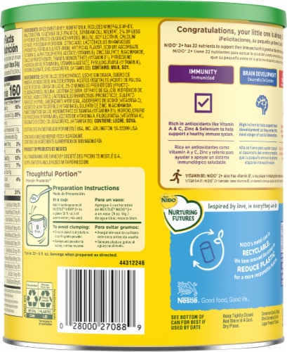 Nestle® Nido® Kinder® Toddler Milk Beverage Perspective: back