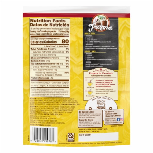 Nestle® Abuelita Authentic Mexican Hot Chocolate Granulated Mix Perspective: back