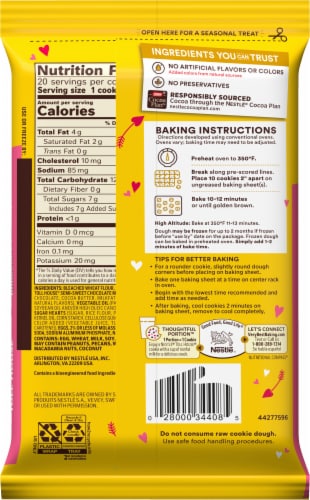 Nestle® Toll House® Valentine's Day Chocolate Chip Cookie Dough Perspective: back