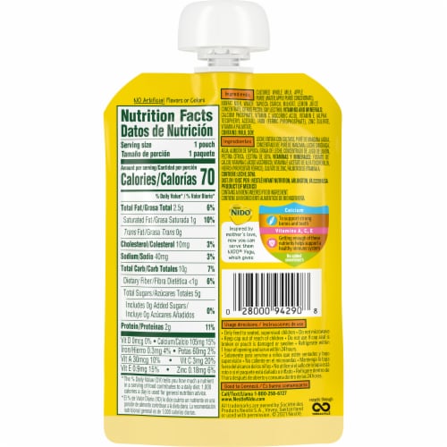 Nido Apple & Yogurt Pouch Perspective: back