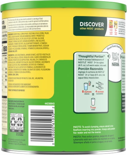 Nestle® NIDO® 3+ Toddler Milk Beverage Perspective: back