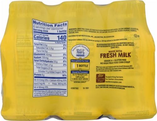 Nesquik Chocolate Low Fat Milk Perspective: back