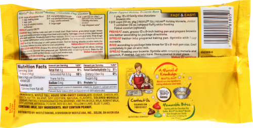 Nestle Toll House Holiday Semi-Sweet Chocolate Morsels with Red & Green Colored Morsels Perspective: back