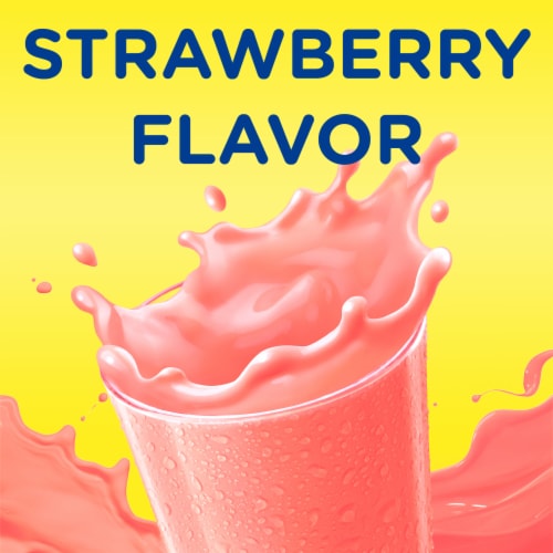 Nesquik Strawberry Flavor Powder Drink Mix Canister Perspective: back