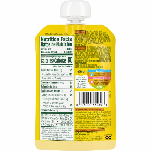 Nido Peach & Yogurt Pouches Perspective: back