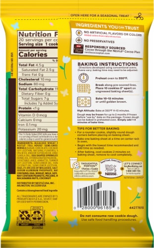 Nestle® Toll House® Springtime Chocolate Chip Cookie Dough Perspective: back