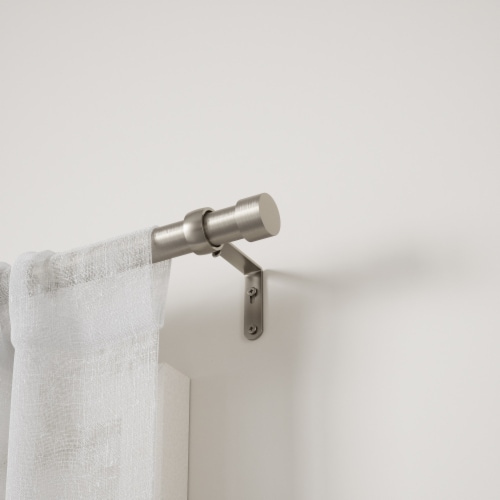 Umbra® Cappa 36 to 66-Inch Adjustable Single Curtain Rod Set in Nickel/Silver Perspective: back