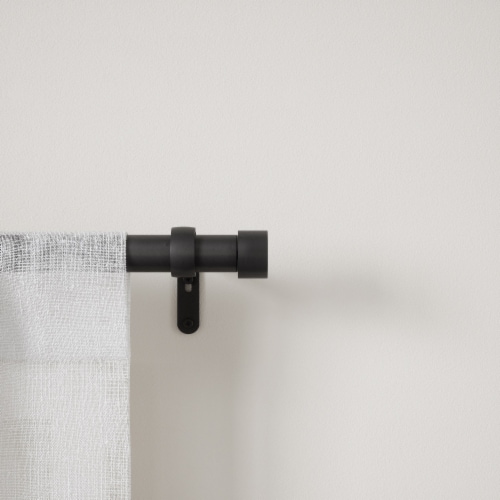 Umbra® Cappa 66 to 120-Inch Adjustable Curtain Rod in Brushed Black Perspective: back