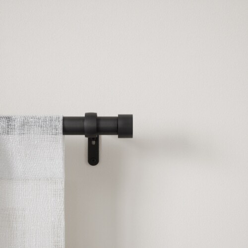 Umbra® Cappa 66 to 120-Inch Adjustable Curtain Rod in Brushed Black Perspective: back