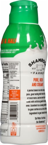 Shamrock Farms® Ultra Pasteurized Half & Half Creamer Perspective: back