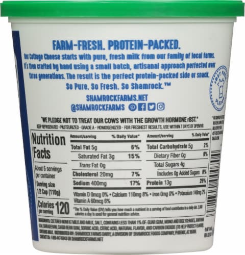Shamrock Farms® Regular Cottage Cheese Perspective: back