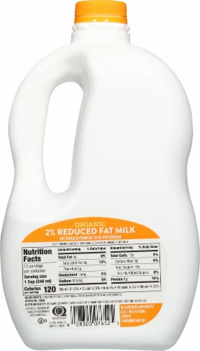 Shamrock Farms® Organic 2% Reduced Fat Milk Perspective: back