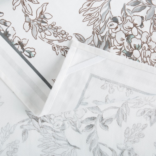 Martha Stewart Printed Iris Kitchen Towels - 3 Pack - Gray Perspective: back