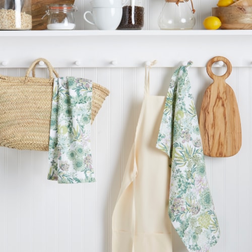 Martha Stewart Succulents Kitchen Towels Perspective: back
