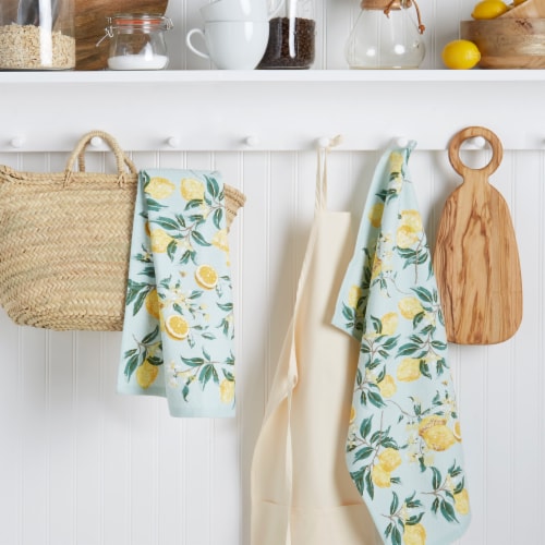 Martha Stewart Lemon Whimsy Kitchen Towels Perspective: back