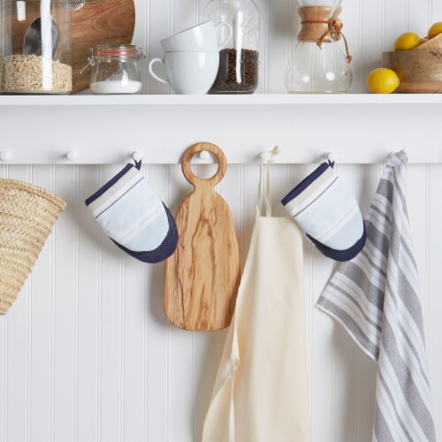 Martha Stewart Thin Striped Oven Mits Perspective: back