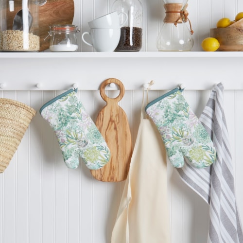 Martha Stewart Succulents Oven Mitts Perspective: back