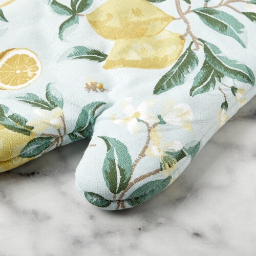 Martha Stewart Lemon Whimsy Oven Mitts Perspective: back