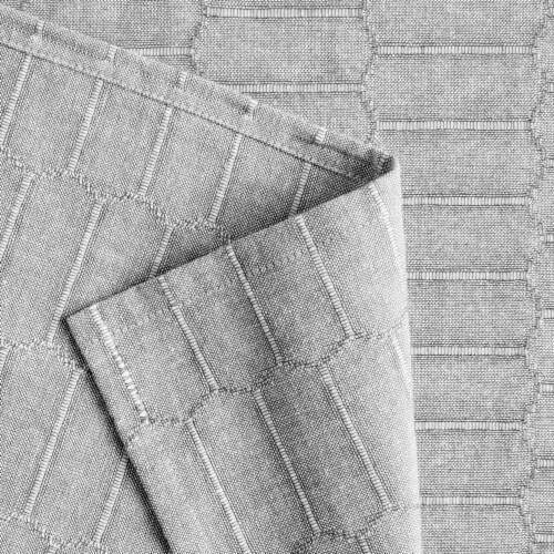 Martha Stewart Honeycomb Tablecloth - Gray Perspective: back