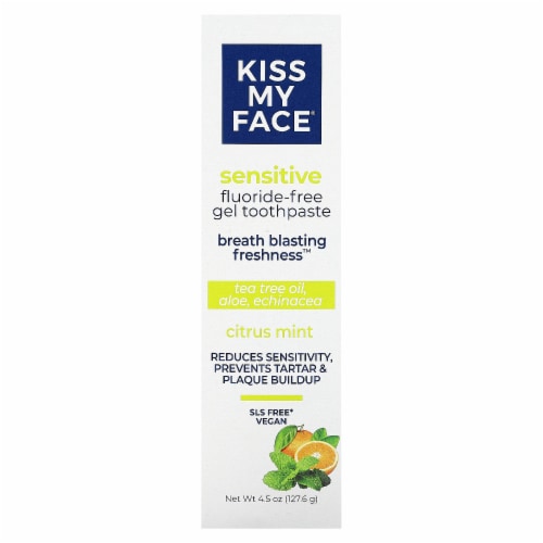 Kiss My Face Sensitive Orange Mint Gel Toothpaste Perspective: back