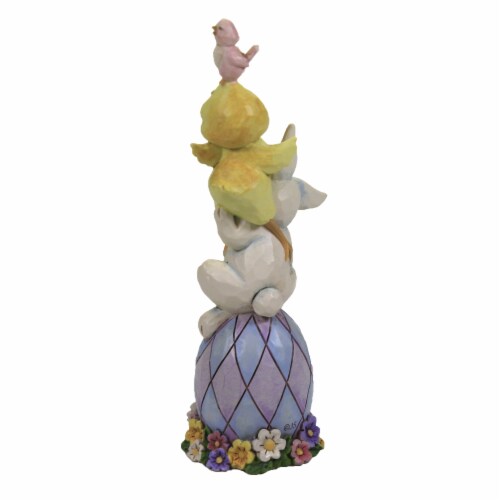 Jim Shore Egg-Stra Dose Of Cute Bunny Chick Bird 6007164 Perspective: back
