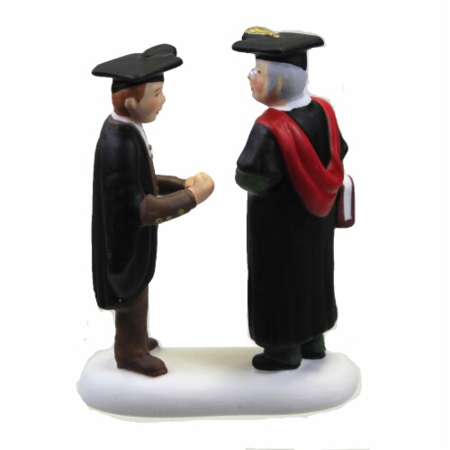 Department 56 Accessory Oxford Professor & Student Dickens' Village Series 6005406 Perspective: back