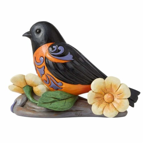 Jim Shore Bold & Beautiful Polyresin Baltimore Oriole 6010281 Perspective: back