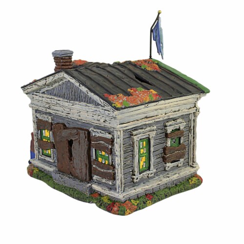Department 56 House Village Ghost Office Ceramic Halloween Snow Village 6009777 Perspective: back