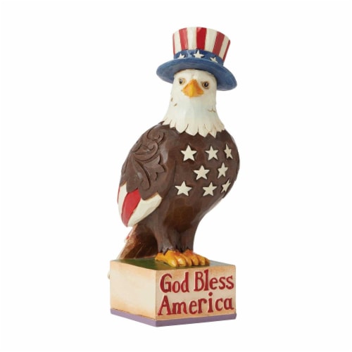 Jim Shore Freedom Reigns Polyresin Patriotic Eagle Stars Stripe 6010561 Perspective: back