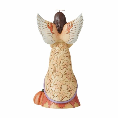Jim Shore Harvest A Bouquet Of Sunshine Harvest Angel Sunflowers 6010677 Perspective: back