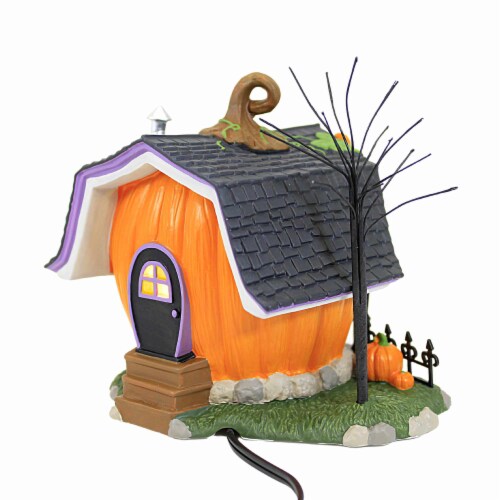 Enesco 5.25 Mickey's Pumpkintown Carving Studio Halloween Disney Mouse Ears Perspective: back