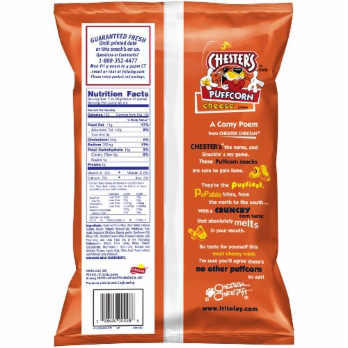 Chester's Cheese Puffcorn Perspective: back