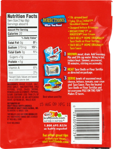 Taco Bell Taco Seasoning Mix 1.25 Oz Food 4 Less