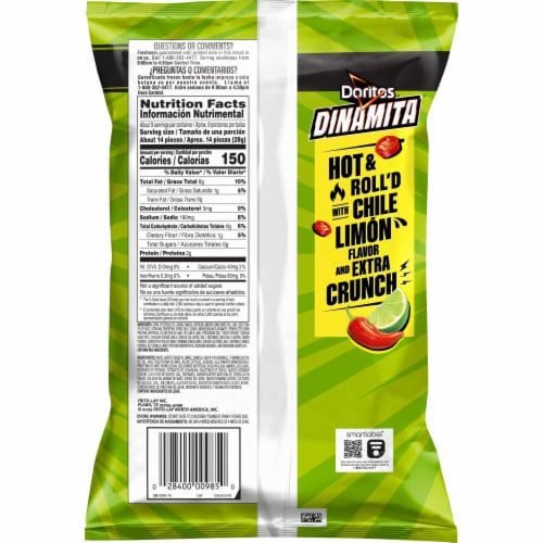 Doritos® Dinamita® Chile Limon Flavored Tortilla Chips, 9.25
