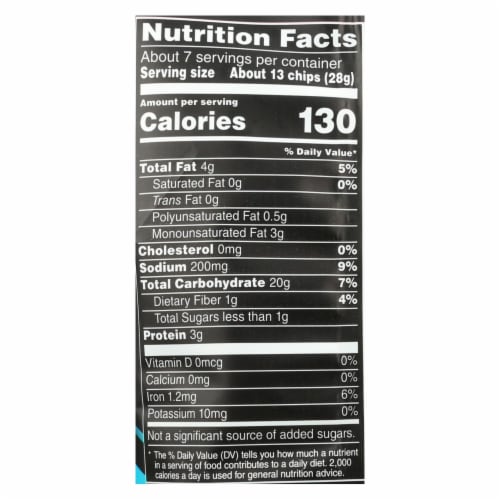 Stacy's Pita Chips Simply Naked Pita Chips - Case of 8 - 6.75 oz. Perspective: back