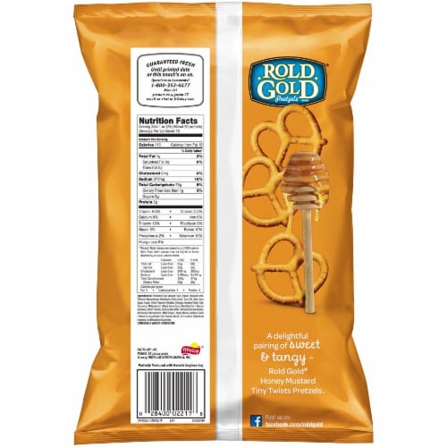 Rold Gold Tiny Twists Honey Mustard Pretzels Perspective: back