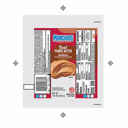 Munchies Peanut Butter Sandwich Crackers Perspective: back
