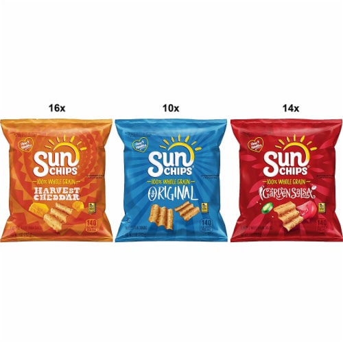 SunChips Multigrain Chips Variety Pack, 40 Count Pack Perspective: back