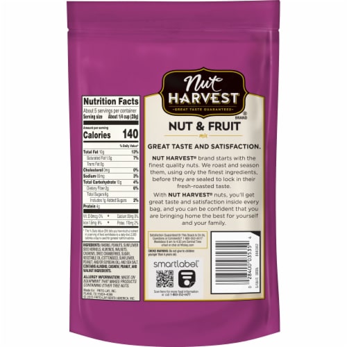 Nut Harvest® Nut & Fruit Mix Perspective: back