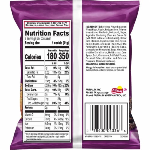 Grandma's® Oatmeal Raisin Cookies Perspective: back