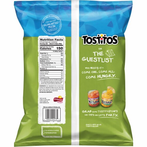 Tostitos Hint of Lime Flavored Tortilla Chips Perspective: back
