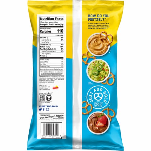 Rold Gold® Fat Free Tiny Twists Pretzels Snacks Perspective: back