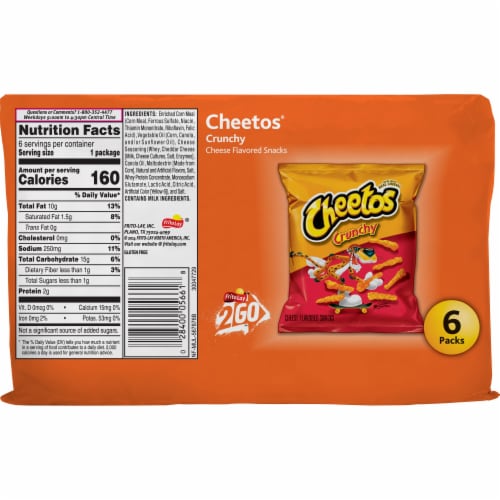 Cheetos® Crunchy Cheese Flavored Snacks, 6 pk / 1 oz - Harris Teeter