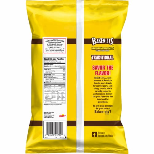 Baken-Ets® Traditional Chicharrones Fried Pork Skins Perspective: back