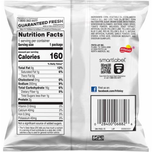 Fritos® Flavor Twists® Honey BBQ Corn Chips Perspective: back